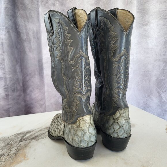 Justin Pre Ban Ant Eater Western Cowboy Boots Men's Size 8.5 D - Picture 6 of 16